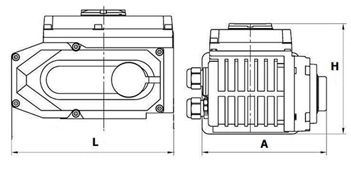 Кран шаровой LD КШ.Ц.Ф.Э 2 1/2″ Ду65 Ру16 стандартнопроходной, двухходовой, углеродистая сталь 20, уплотнение - PTFE, фланцевый, с электроприводом DN.ru-015 24В(DC)