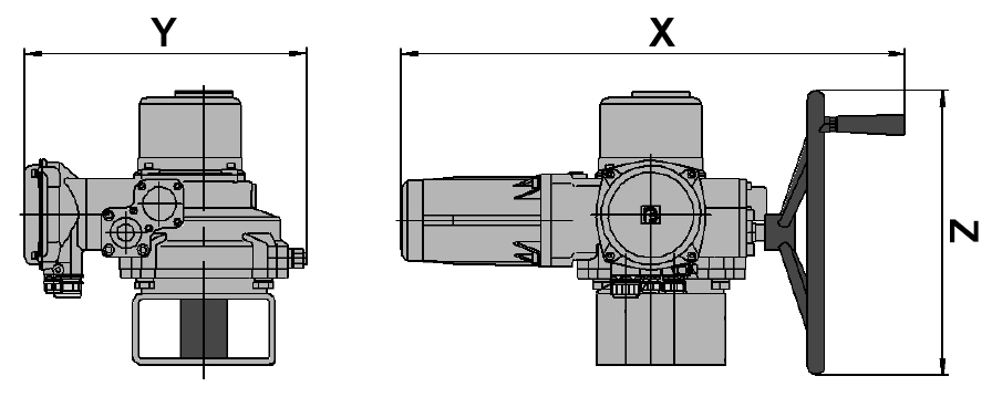 Однооборотный электропривод ГЗ-ОФ-1200/30 380В