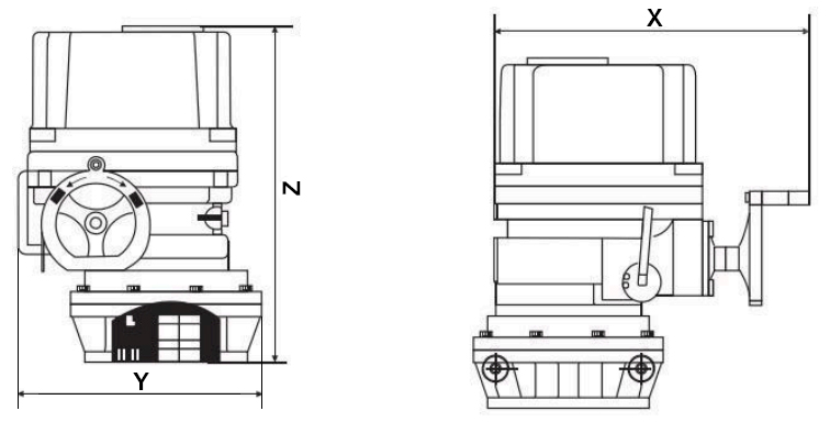 Четвертьоборотный электропривод DN.ru QT-EX-015EM-O1-220VAC-У1