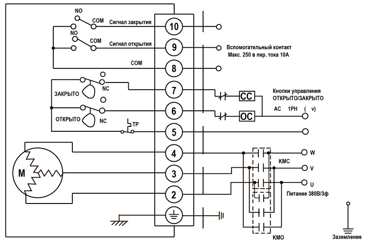 Электрическая схема подключения DN.ru-008
