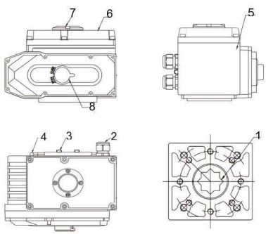 Затворы дисковые поворотные DN.ru WBV1631E-2W-Fb-H Ду80-150 Ру16 корпус - чугун QT450, диск - нержавеющая сталь 304, уплотнение - EPDM, межфланцевые, с электроприводом 1/4-оборотным Dn.ru QT-N-EM-O1-380VAC-У1 380В