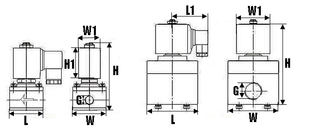 Двухходовой электромагнитный соленоидный клапан DN.ru-DHF11-5 (НО), DN8 (1/4 дюйм), корпус - PTFE с антикоррозийным покрытием, уплотнение - PTFE, резьба G, с катушкой 24В
