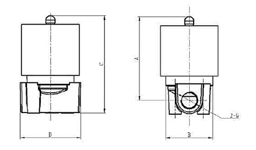 Клапан электромагнитный DN.ru VS2W-100N-NC 2″ Ду50 Ру10 прямого действия двухходовой, корпус - латунь, присоединение - внутренняя резьба, нормально-закрытый, катушка - 24 В AC (опрессовано)