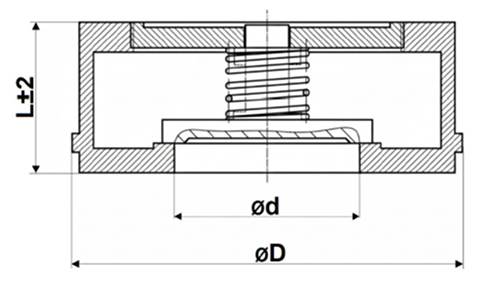 Клапаны обратные DN.ru VCS3232-Fb Ду15-100 Ру40 межфланцевые, пружинные, корпус - нержавеющая сталь AISI 316, диск - нержавеющая сталь AISI 316