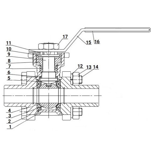 Краны шаровые DN.ru BV3232P(3pc)-FP-W-ISO-H WDVF Ду15-32 Ру63 полнопроходные, корпус - нержавеющая сталь 316, уплотнение - PTFE, под приварку, с 1/4-оборотным электроприводом DN.ru QT-N-EM-O1-24VDC-У1 HARK