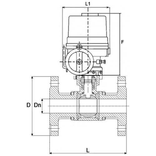 Краны шаровые DN.ru BV3232P(3pc)-FP-W-ISO-H WDVF Ду50 Ру40 полнопроходные, корпус - нержавеющая сталь 316, уплотнение - PTFE, под приварку, с 1/4-оборотным электроприводом DN.ru QT-EX-EM-O2-24VDC-У1, взрывозащищенным