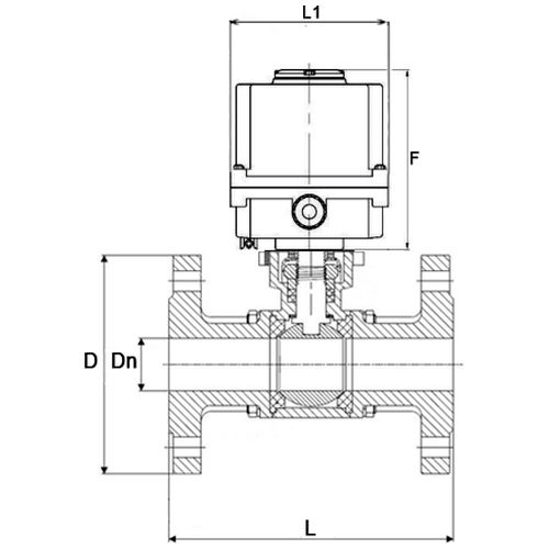 Краны шаровые DN.ru BV3232P(3pc)-FP-W-ISO-H WDVF Ду15-32 Ру63 полнопроходные, корпус - нержавеющая сталь 316, уплотнение - PTFE, под приварку, с 1/4-оборотным электроприводом DN.ru QT-N-EM-O1-220VAC-У1 MINI