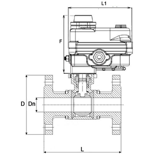 Краны шаровые DN.ru BV3232P(3pc)-FP-W-ISO-H WDVF Ду15-32 Ру63 полнопроходные, корпус - нержавеющая сталь 316, уплотнение - PTFE, под приварку, с 1/4-оборотным электроприводом DN.ru QT-N-EM-O1-220VAC-У1 blue