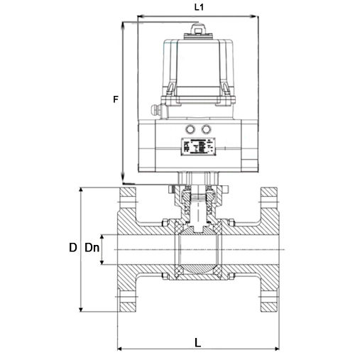 Краны шаровые DN.ru BV3232P(3pc)-FP-W-ISO-H WDVF Ду15-32 Ру63 полнопроходные, корпус - нержавеющая сталь 316, уплотнение - PTFE, под приварку, с 1/4-оборотным электроприводом DN.ru QTSA-N-EM-O0-220VAC с пружинным возвратом
