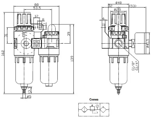 Затвор дисковый поворотный DN.ru WBV3232E-2W-Fb-H Ду200 Ру16, нержавеющая сталь 316L, уплотнение - EPDM, с пневмоприводом PA-DA-130, с пневмораспределителем 4V320-08 220В, БКВ APL-210N, ручным дублером MON3-700-T38-ISO, БПВ AFC2000