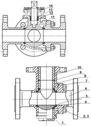 Краны шаровые DN.ru BV3232P(2pc)-FP-3WL-F-ISO-H Ду20-80 Ру16 HYMT, трехходовые L-тип, полнопроходные, фланцевые, корпус - нержавеющая сталь SS316, с пневмоприводом PA-DA, пневмораспределителем 4M310-08 24В NAMUR, БКВ APL-510N EX и БПВ AFC2000