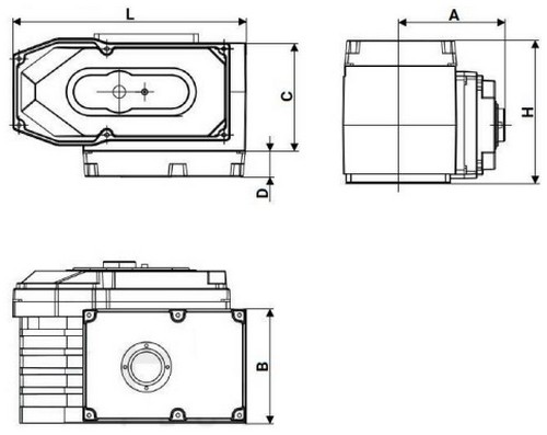 Затворы дисковые поворотные DN.ru WBV3131V-2W-Fb-H Ду50-200 Ру16 межфланцевые, корпус - нержавеющая сталь 304, диск - нержавеющая сталь 304, уплотнение - VITON, с электроприводом QT-N-EM-O1-380VAC-У1 380В HARK