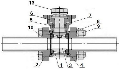 Краны шаровые DN.ru BV3232P(3pc)-FP-W-ISO-H LONG Ду125 Ру16 полнопроходные, трехсоставные, корпус - нержавеющая сталь 316, уплотнение - PTFE, под приварку, с электроприводом DN.ru QT-N-EM-O1-24VDC-У1 24В HARK