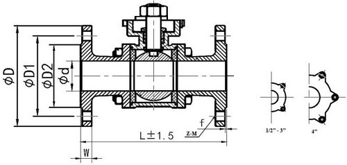 Краны шаровые DN.ru BV3232P(3pc)-FP-F-ISO-H Ду100 Ру16, полнопроходные, трехсоставные, корпус - нержавеющая сталь 316, уплотнение - PTFE, фланцевый, с электроприводом DN.ru QT-N-EM-O1-24VDC-У1 24В HARK