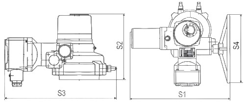 Кран шаровой DN.ru BV3232P(3pc)-FP-W-ISO-H LONG Ду65 Ру25 полнопроходной, корпус - нержавеющая сталь 316, уплотнение - PTFE, под приварку, с 1-оборотным электроприводом ГЗ-ОФ-100/30 380В