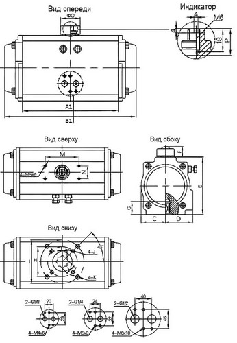 Краны шаровые DN.ru BV3131P(3pc)-FP-W-ISO-H LONG Ду10-150 Ру16-63 полнопроходные, корпус - нержавеющая сталь 304, под приварку, с пневмоприводом DN.ru PA-SA и блоком концевых выключателей APL-210N