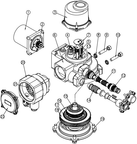 Кран шаровой DN.ru BV3131P(3pc)-FP-W-ISO-H LONG Ду80 Ру25 полнопроходной, корпус - нержавеющая сталь 304, уплотнение - PTFE, под приварку, с 1-оборотным электроприводом взрывозащищенным ГЗ-ОФВ-100/15 380В