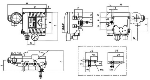 Кран шаровой DN.ru BV3232P(3pc)-FP-W-ISO-H LONG Ду15 Ру63 полнопроходной, корпус - нержавеющая сталь 316, уплотнение - PTFE, под приварку, с пневмоприводом DN.ru PA-DA-052 и пневмопозиционером YT-1000RSN без обратной связи