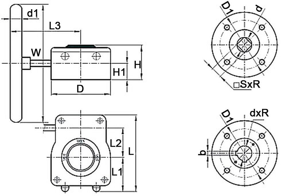 Кран шаровой Temper 283 4″ Ду100 Ру16 стандартнопроходной двухходовой, углеродистая сталь 20, ISO-фланец F07 квадрат 14х14, с редуктором HAM-1