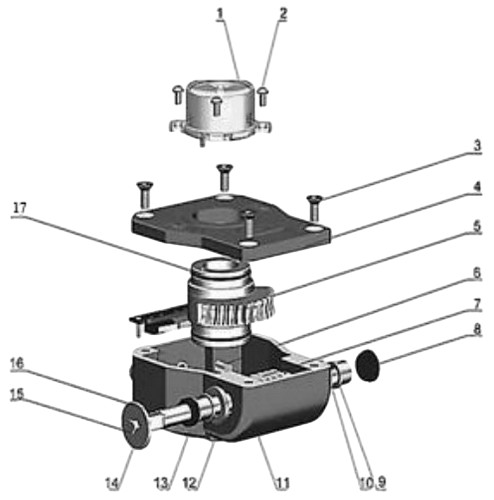 Краны шаровые DN.ru BV4242E-FP-GRM-ISO Дн50-100 Ру10 полнопроходные, клеевой с разборным муфтовым соединением, корпус - НПВХ, шар - НПВХ, уплотнение - EPDM, с редуктором DN.ru HGB RQNx-xZ с визуальным указателем положения