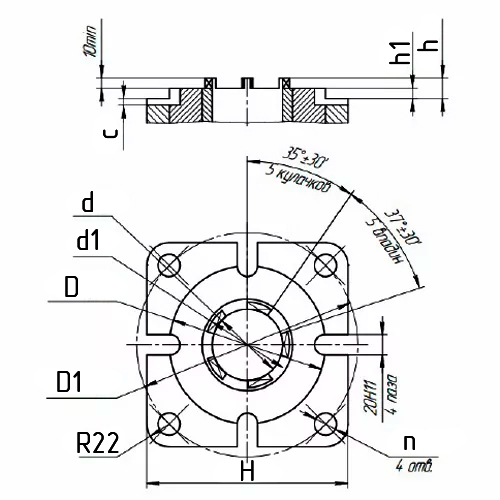 Задвижки клиновые 30с964нж DN.ru GVWR3434M-2W-F-ОСТ Ду300 Ру25 фланцевые GAIR, корпус - углеродистая сталь WCB, уплотнение - металл, с ОСТ-фланцем и круглым штоком, управление - электропривод DN.ru MT-N-EM-O2-380-У1 пятикулачковый