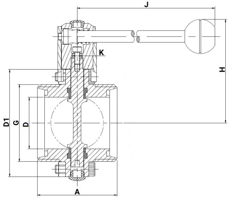 Затвор дисковый поворотный DN.ru WBV3131S-2W-T-H Ду100 Ру10 пищевая нержавеющая сталь 304, уплотнение – Silicon, с пневмоприводом DN.ru PA-SA-083, пневмораспределителем DN.ru 4V320-08 220В, БКВ DN.ru APL-210N и БПВ DN.ru AFC2000