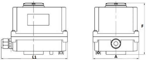 Краны шаровые DN.ru BV4242E-FP-GRM-ISO Дн15-100 Ру10 межфланцевые полнопроходные, клеевые с разборным муфтовым соединением, корпус - UPVC (НПВХ), шар - UPVC (НПВХ), уплотнение - EPDM, с электроприводом QT-N-EM-O1-220VAC-У1