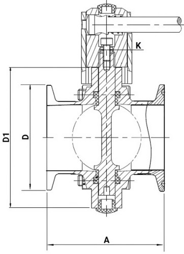 Затворы дисковые поворотные DN.ru WBV3131E-2W-C-H Ду15-100 Ру10 кламповые, корпус - пищевая нержавеющая сталь AISI 304, диск - нержавеющая сталь AISI 304, уплотнение - EPDM, с электроприводом четвертьоборотным DN.ru QTSA-N-EM-O0-220VAC