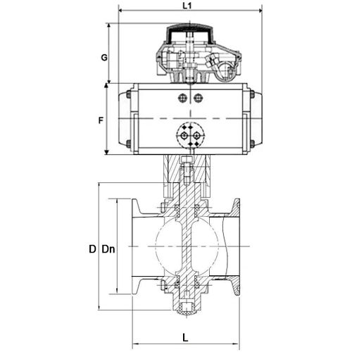 Затвор дисковый поворотный кламповый DN.ru WBV3131E-2W-C-H Ду65 Ру10 корпус - пищевая нержавеющая сталь 304, уплотнение – EPDM, с пневмоприводом DN.ru PA-SA-083, пневмораспределителем DN.ru 4V320-10 220В и БКВ DN.ru APL-510N EX