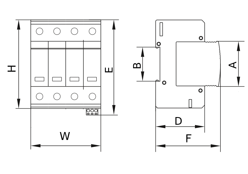 УЗИП EKF PROxima Т1+Т2 3+1 Iimp-12.5kA In-20kA Uc-275В, 4 модуля, импульсный ток Iimp 12.5 kA, сброс импульсного тока In-20kA, напряжение переменного тока Uc-275В