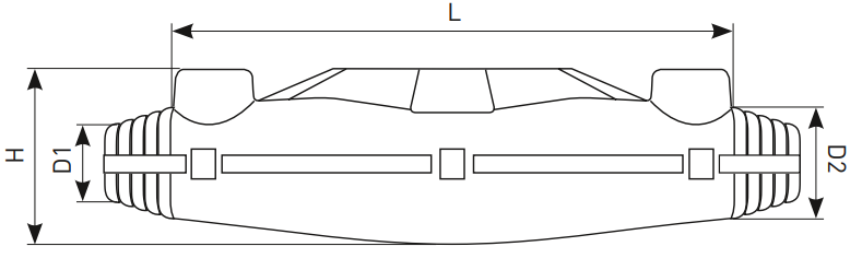 Муфты заливные EKF PROxima МКС соединительные, диапазон сечений проводника 1.5-25.0 мм², материал – поликарбонат, IP68