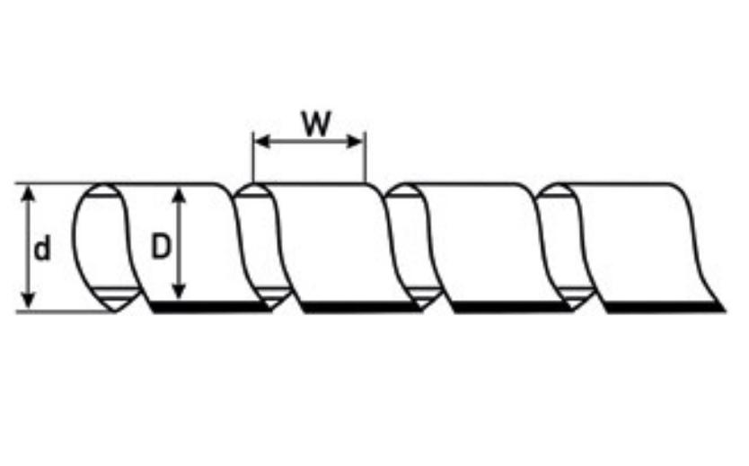 Лента монтажная EKF PROxima SWB D=8 мм спиральная, диаметр жгута d=6 мм, длина ленты 10 м, материал - полиэтилен