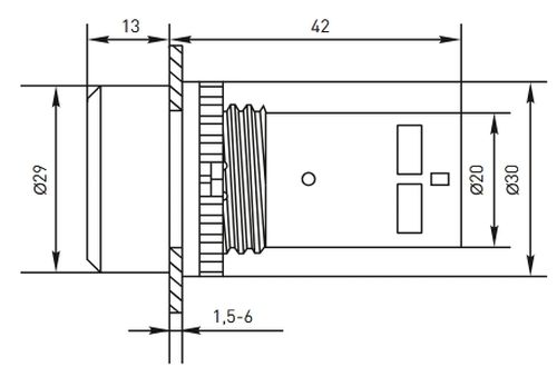 Кнопка EKF PROxima SW2C-10D Ду22 с подсветкой NO, IP54, 220В, синяя