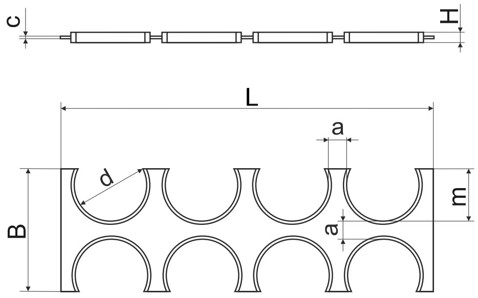 Держатель расстояния EKF CL Дн63 четверной, для двустенных труб, материал – ПНД, цвет – черный