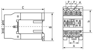 Контакторы трехполюсные EKF КМЭп-80 3NO 1NO+1NC, катушка управления 24-220В DC, рабочий ток 80А AC