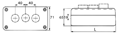 Кнопочный пост EKF PROxima КП106 на 6 кнопок, IP54, цвет - белый