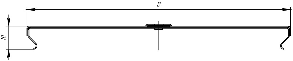 Крышка на лоток EKF T-Line 100x3000-0.55 ширина 100 мм, длина 3 м, толщина материала 0.55 мм, материал - оцинкованная сталь, цвет - серый