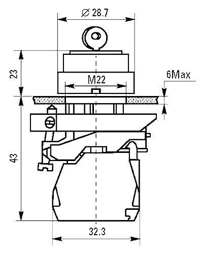 Механизм переключателя EKF PROxima XB4BG3 исполнительный, исполнение - на 3 положения, возвратный, без фиксации, с замком, IP54, цвет - черный