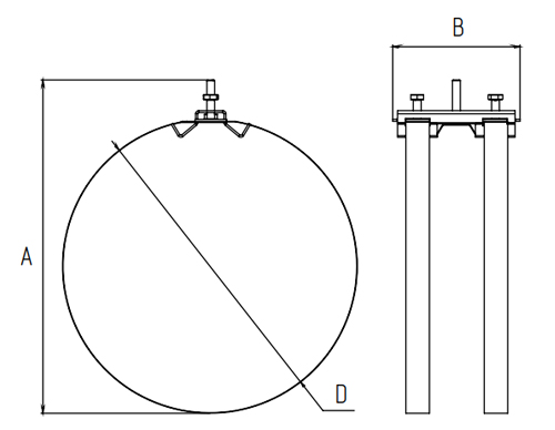 Крепление на трубы EKF PROxima, диаметр - 300 мм, M8, материал - оцинкованная сталь