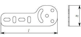 Соединитель лестничного лотков EKF M-Line (HDZ) 50 мм шарнирный, толщина корпуса - 2 мм, корпус - сталь, цвет - серый