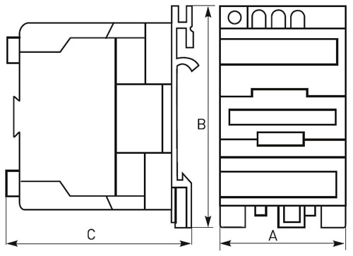Пускатели трехполюсные EKF Basic ПМЛ, рабочий ток 9-95 А, катушка управления 230-400 В, электромагнитные