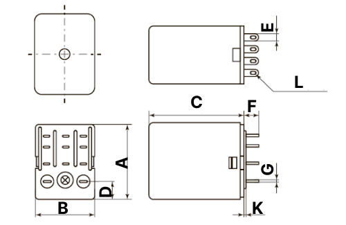 Реле промежуточное EKF AVERES RPA-22-3-24 DC напряжение катушки управления 24 В, номинальный ток 6 А
