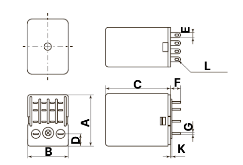 Реле промежуточное EKF AVERES RPA-22-4-230 AC напряжение катушки управления 230 В, номинальный ток 5 А