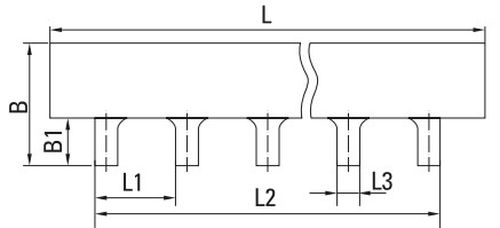 Шины соединительные EKF PROxima PIN 3N 3-фазные, 54 модуля, номинальный ток 63-100А для дифференциальных автоматов L1N, L2N, L3N