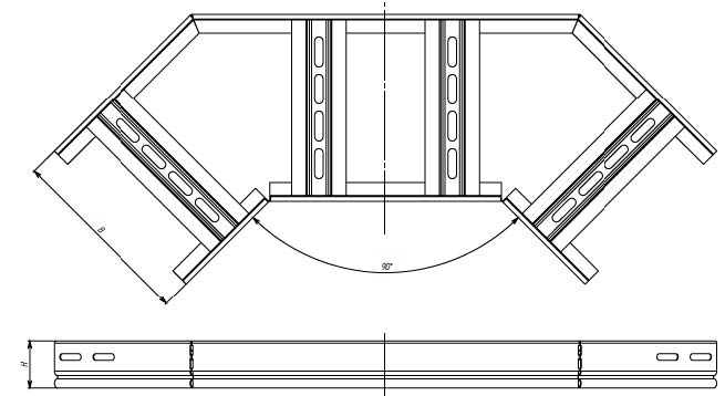 Углы вертикальные внешние лестничные усиленные EKF M-line (HDZ) 100-150х300-900 90° толщина - 2 мм, корпус - оцинкованная сталь, цвет - серый