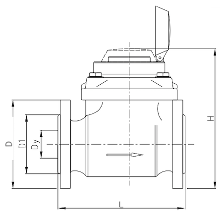 Счетчик холодной воды турбинный ЭКОМЕРА ЭФХ Ду65 Ру16, фланцевый, L=200мм, до 40°С