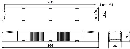 Блоки питания аварийные BS STABILAR номинальное напряжение - 198-253В, частота - 47-63Гц, мощность - 3.2(5.3)Вт, емкость аккумулятора - 4Ач, IP20