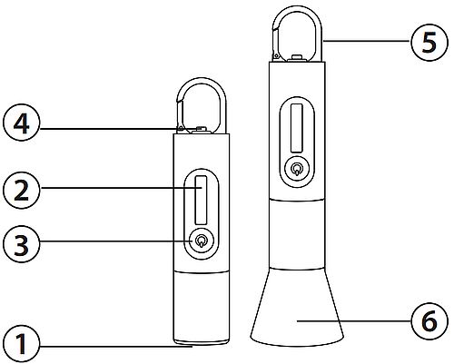 Фонарь аккумуляторный JazzWay Accu1-L5W/L3W-bk ручной, светодиодный 8Вт, световой поток - 410Лм, степень защиты - IP43, цвет - серый