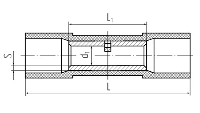 Гильзы соединительные КВТ ГСИ(н) изолированные, материал - медь, сечение - 1.5-2.5 мм2, напряжение - 10 кВ
