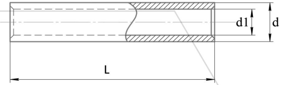 Гильза соединительная TOKOV ELECTRIC ГА-95 под опрессовку, материал - алюминий, сечение - 95 мм2, цвет - серый